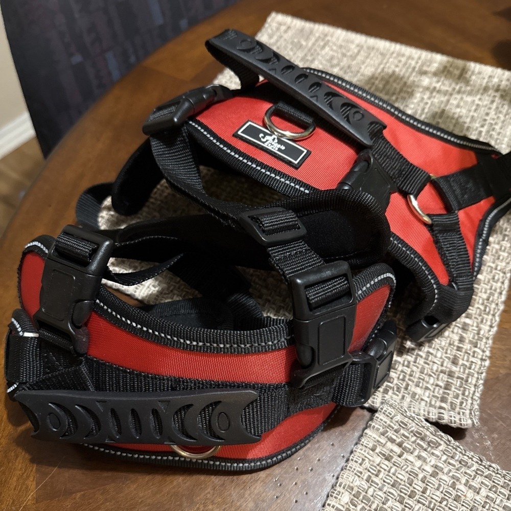 Doggie Stylz Small Service Dog Harness Reflective Vest Red Black Adjustable